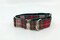 Red And Green Plaid Christmas Martingale Dog Collar With Optional Flower Or Bow Tie, Slip On Collar Adjustable Sizes S, M, L, XL product 2